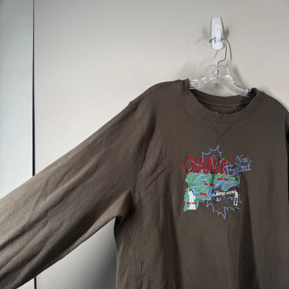 Princess Cruises Mens XXL Canada New England Thermal Waffle Knit Shirt Brown - Picture 6 of 16